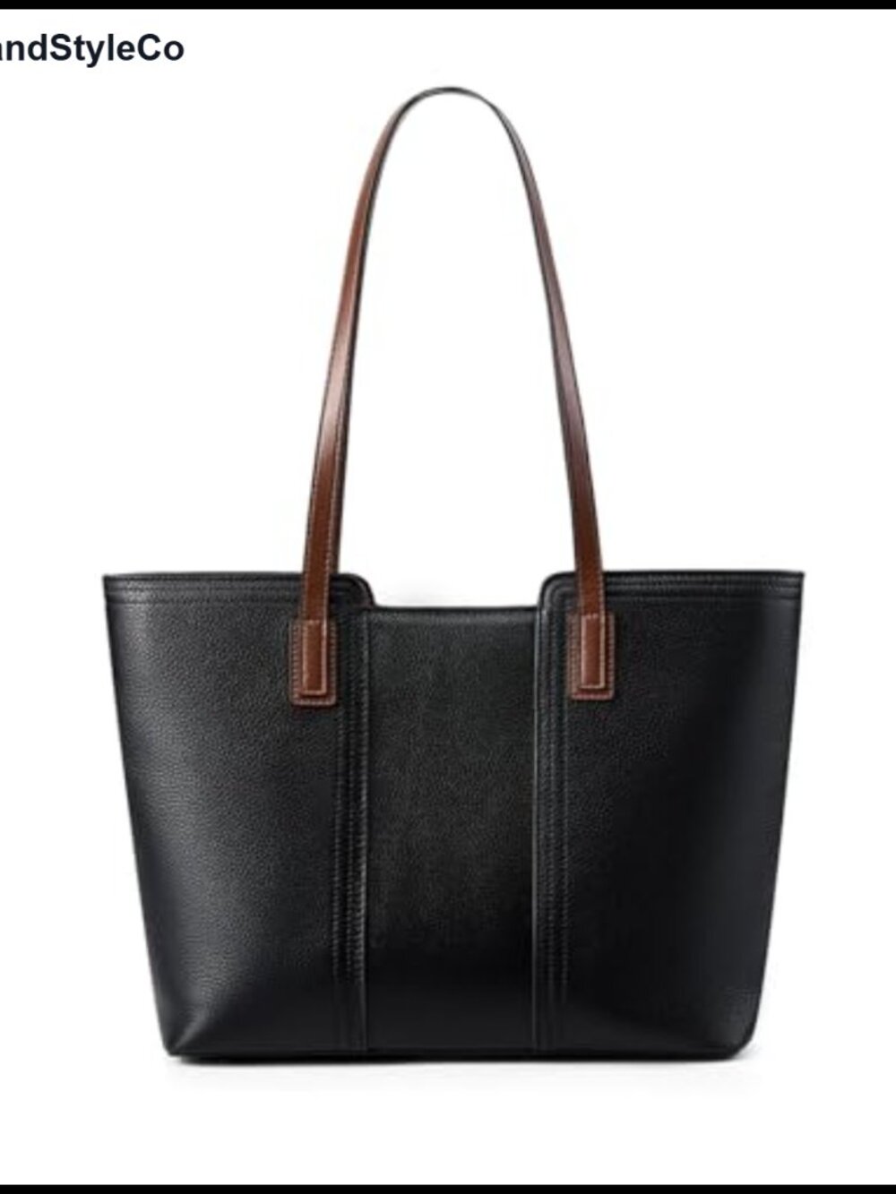 Genuine Leather Large Tote Bag Women Shoulder Handbag Zipper Travel Work